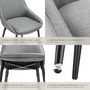 Voir la diapositive 5 : tectake Chaise de bar rembourrée avec une housse douce Tissu gris/noir Ensemble de 4 pièces
