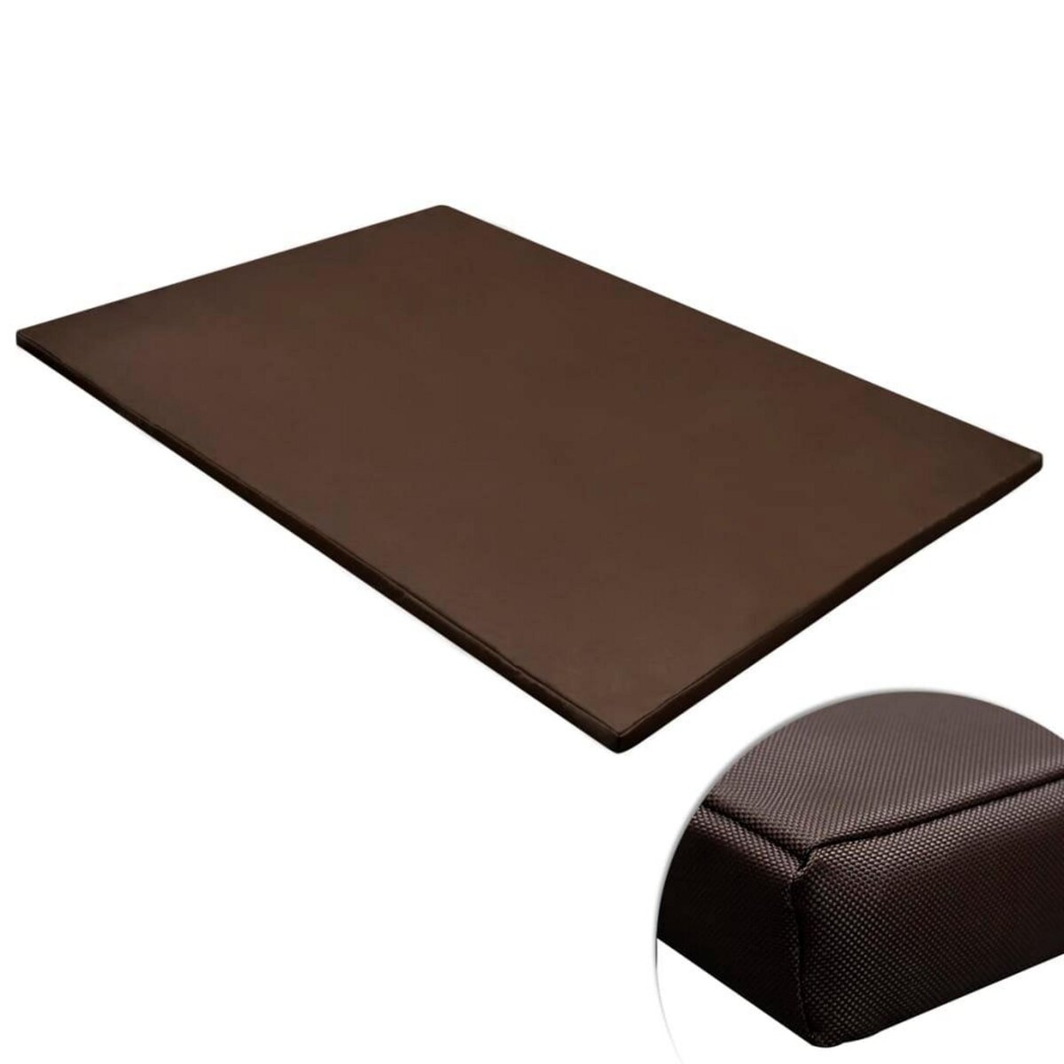 VIDAXL Tapis plat pour chiens Rectangulaire Marron Taille XL