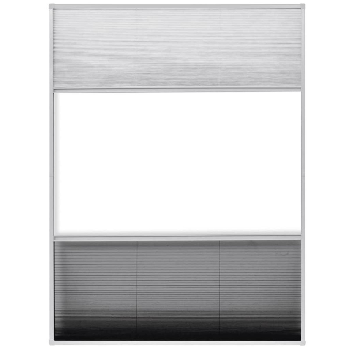 VIDAXL Moustiquaire plissee pour fenetre et store Aluminium 60 x 80 cm