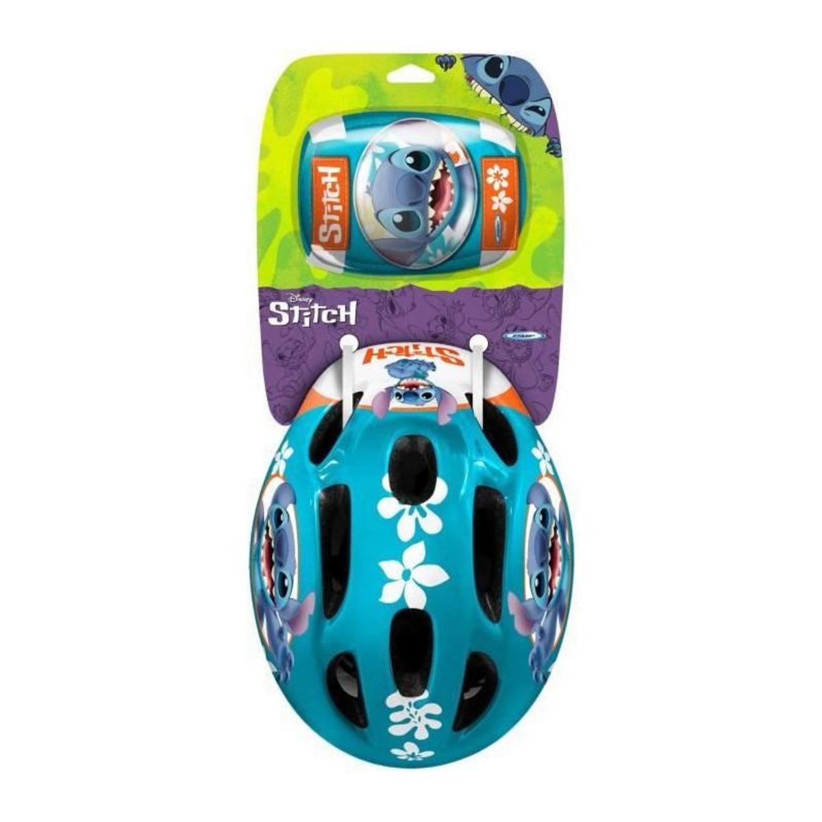 DISNEY Set avec Casque et protections avec coudieres et genouilleres - DISNEY - STITCH