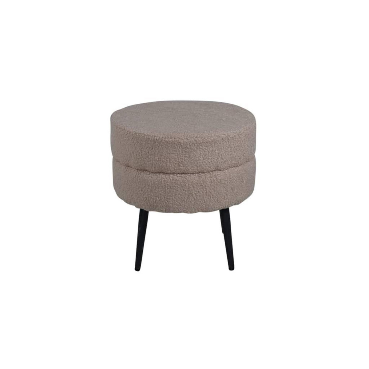 Venture Home Venture Home Pouf Pot 40x40x40 cm Teddy Beige et noir