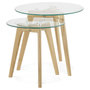 Voir la diapositive 2 : Paris Prix Lot de 2 Tables d'Appoint  Kastra  50cm Transparent