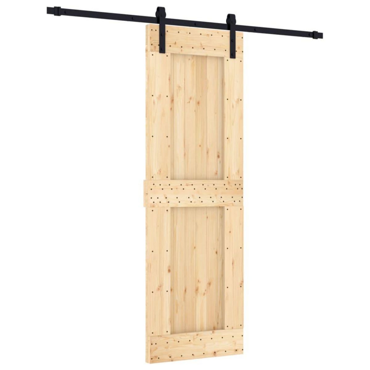 VIDAXL Porte coulissante et kit de quincaillerie 70x210 cm pin massif