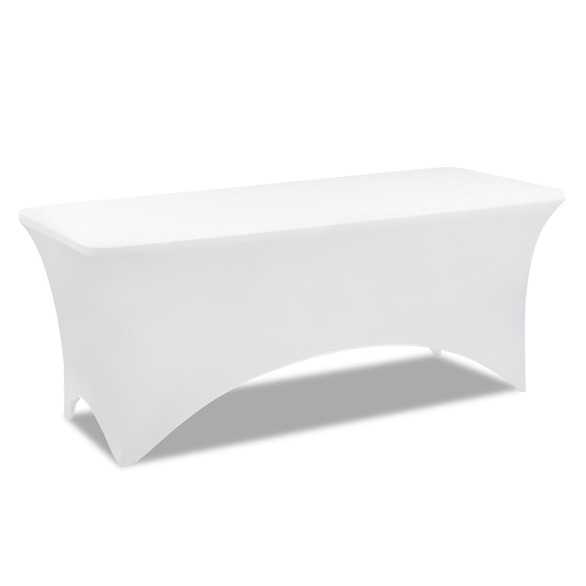 ID MARKET Housse blanche pour table pliante 180 cm