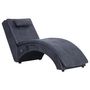 Voir la diapositive 2 : VIDAXL Chaise longue de massage avec oreiller Gris Similicuir daim