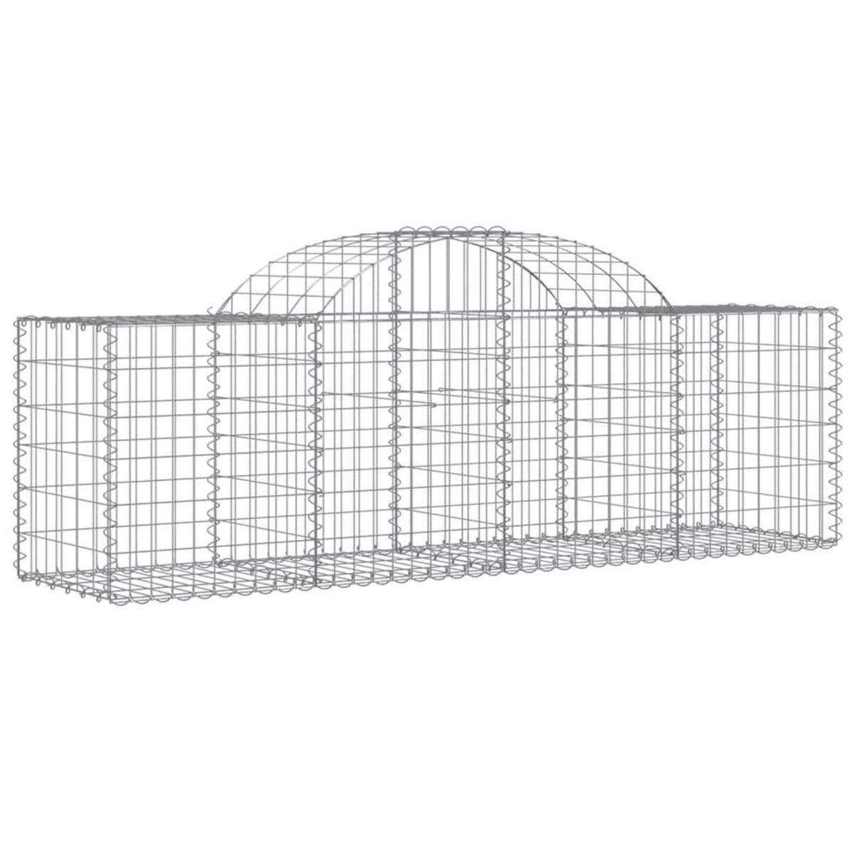 VIDAXL Panier de gabions arque 200x50x60/80 cm Fer galvanise
