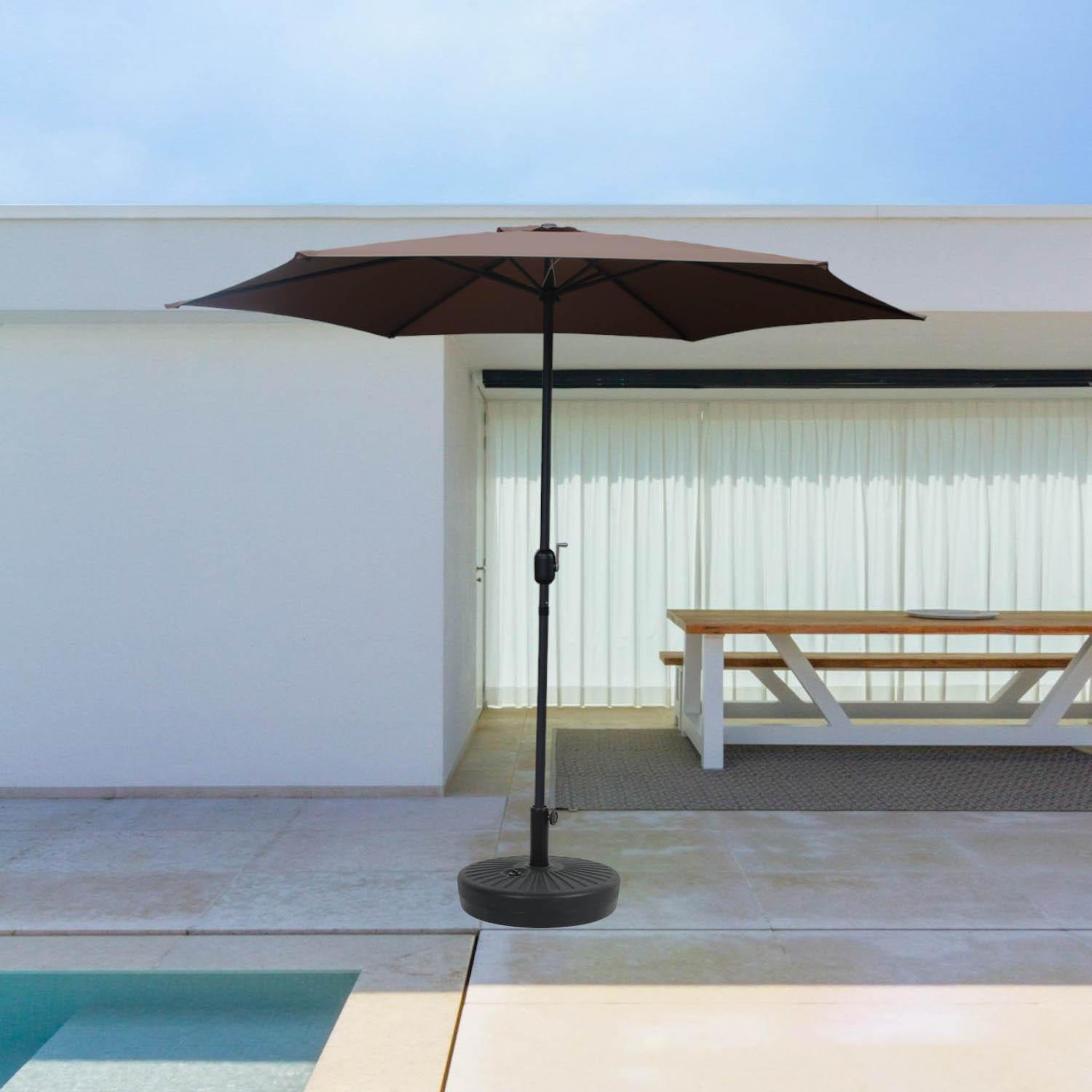 Voir la diapositive 2 : CONCEPT USINE Parasol  marron  rond 294 x 294 m portofino