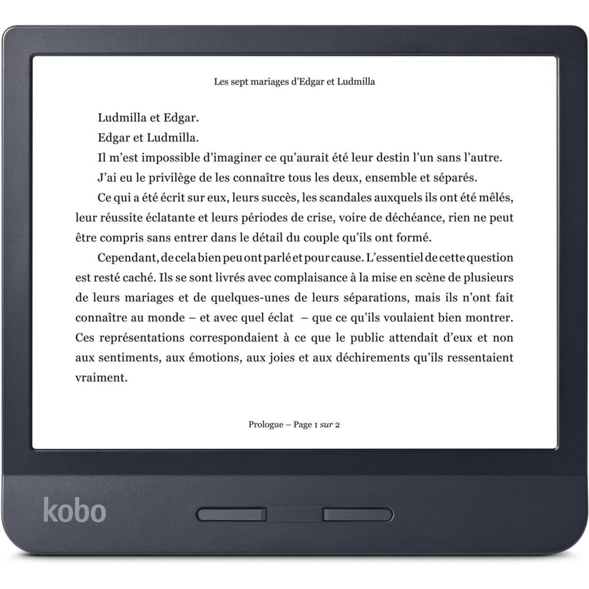 kobo Liseuse eBook Libra H2O 7¨ Noire - 8Go