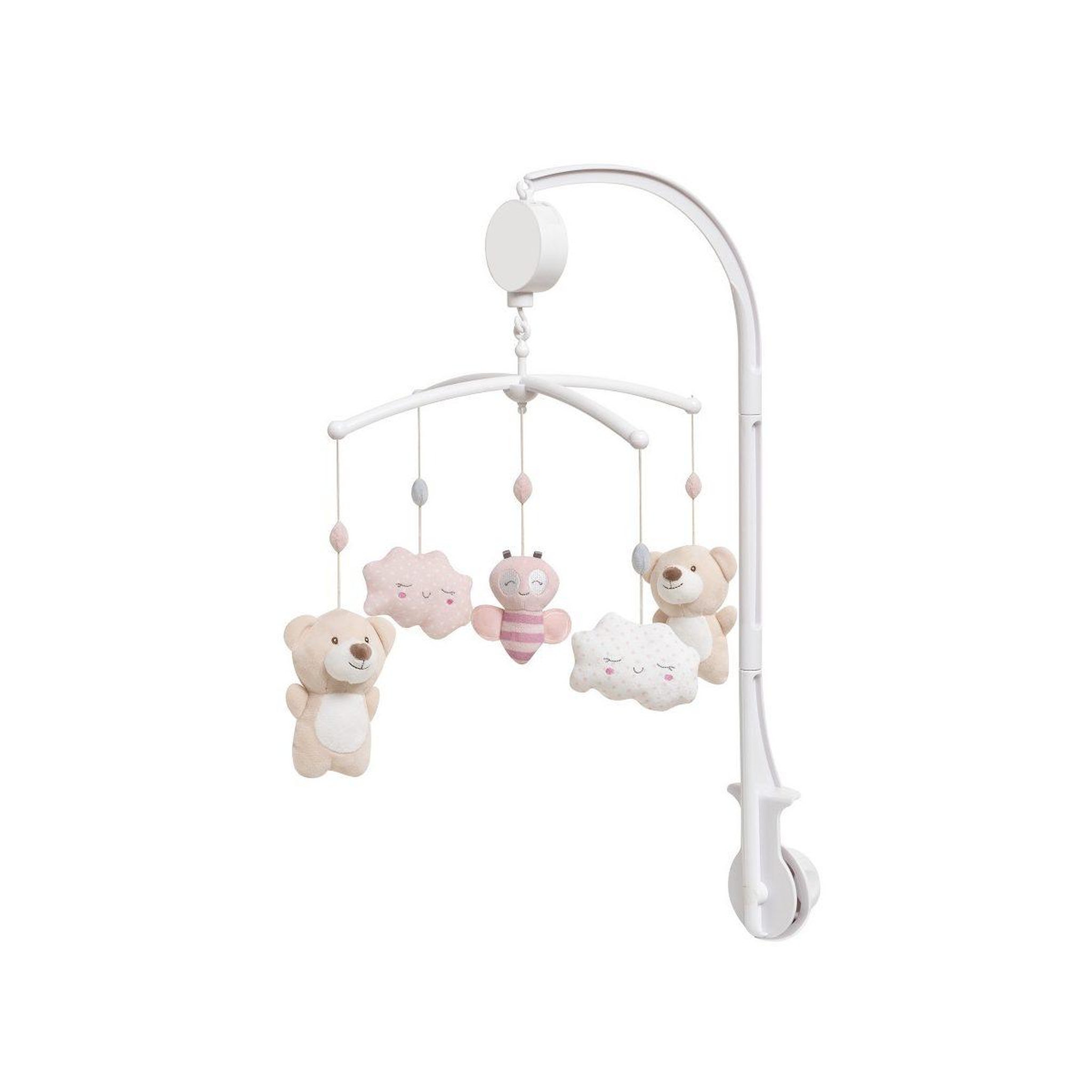 INTERBABY Carrousel musical  osito - rose - mobile de lit bébé