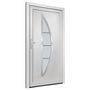 Voir la diapositive 4 : VIDAXL Porte d'entree Blanc 98x200 cm PVC