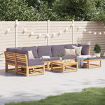 VIDAXL Salon de jardin avec coussins 8 pcs bois massif d'acacia