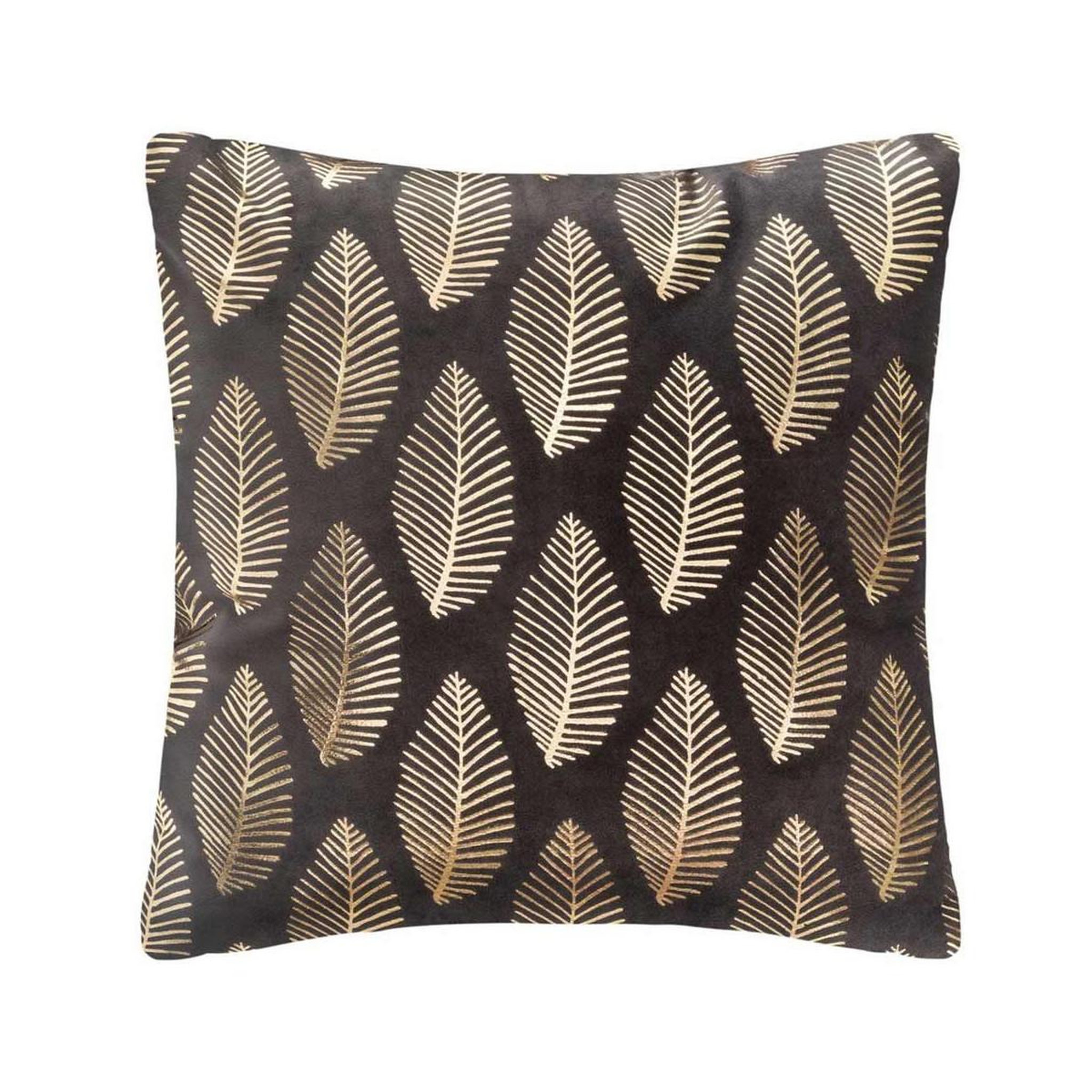Voir la diapositive 1 : ATMOSPHERA Coussin Déhoussable Velours  Tropicor  40x40cm Gris