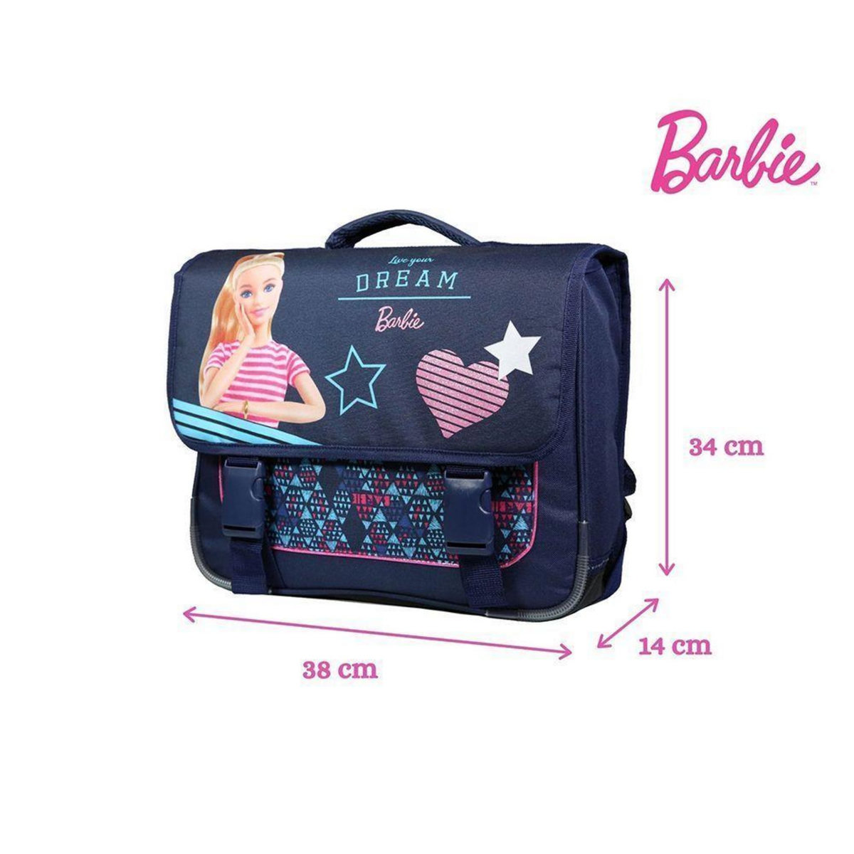 Bagtrotter BAGTROTTER Cartable 38 cm Barbie Bleu