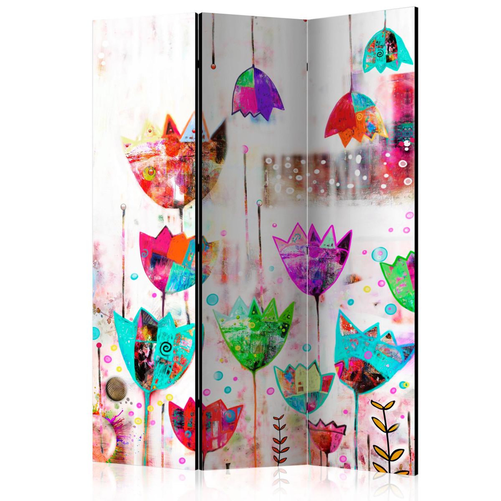 Paris Prix Paravent 3 volets  colorful tulips  135x172cm