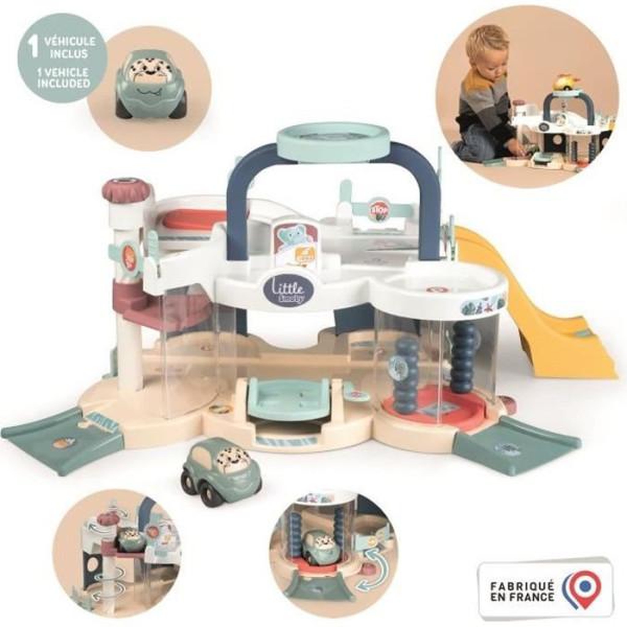 SMOBY Garage little smoby premier - 1 voiture incluse - des 18 mois