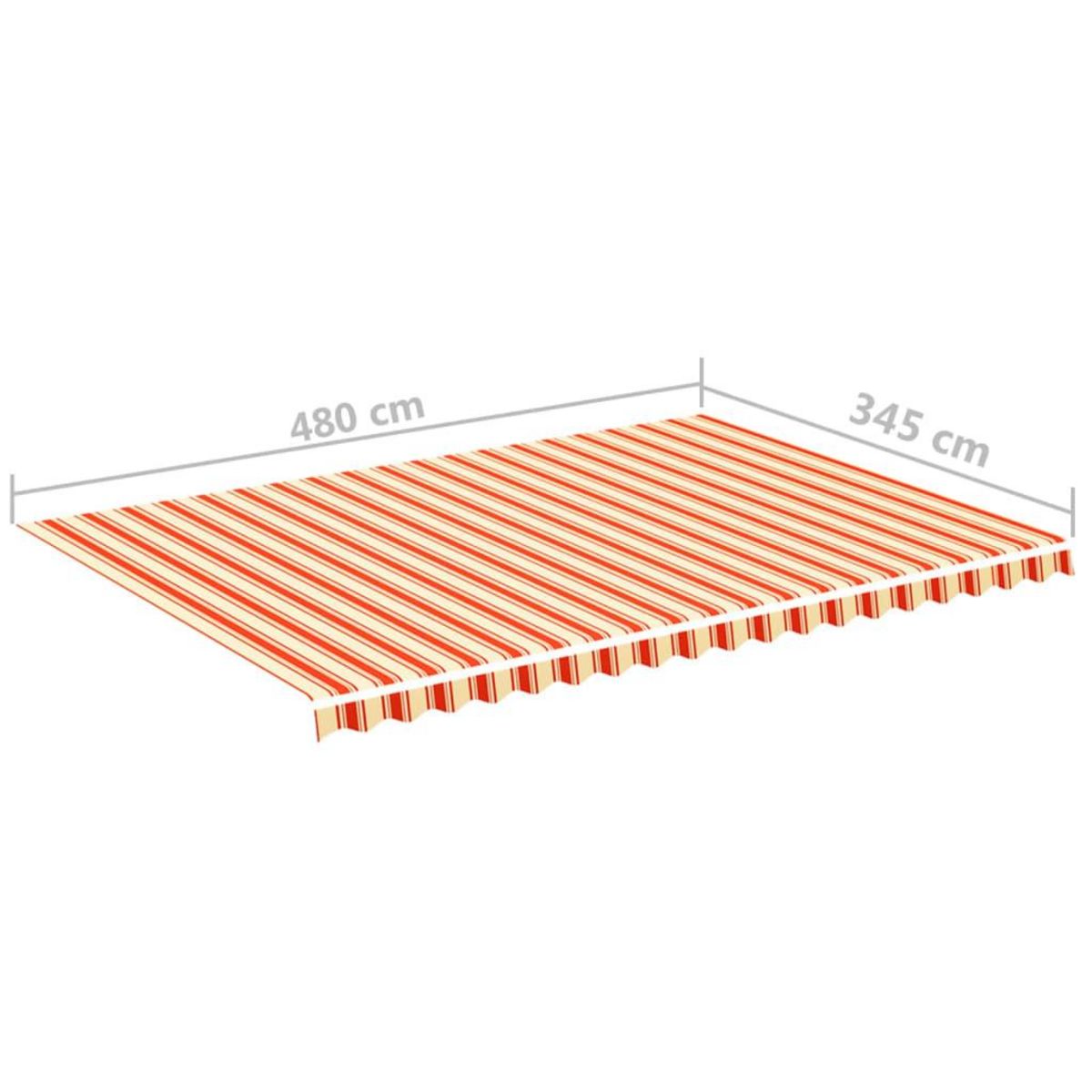 VIDAXL Tissu de remplacement pour auvent Jaune et orange 5x3,5 m