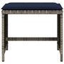 Voir la diapositive 5 : VIDAXL Tabourets de jardin avec coussins lot de 4 gris resine tressee