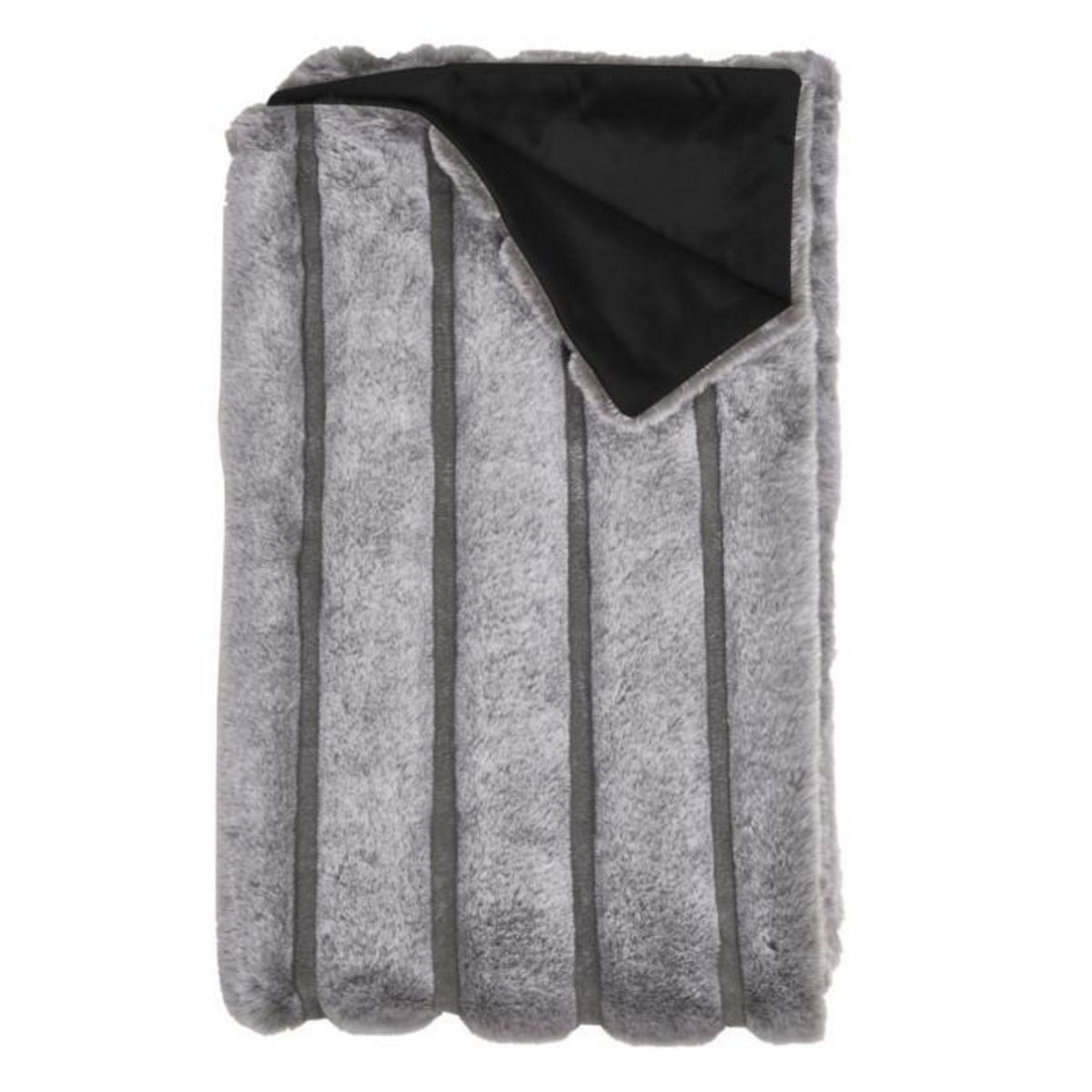 Paris Prix Plaid Imitation Fourrure  Lounge  120x150cm Gris