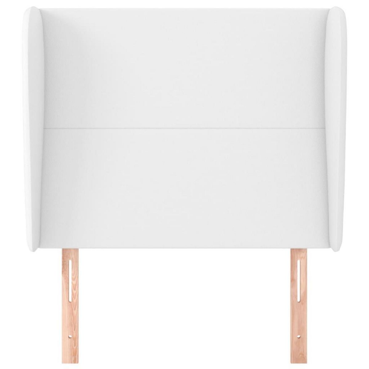 VIDAXL Tete de lit avec oreilles Blanc 103x23x118/128 cm Similicuir