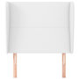 Voir la diapositive 3 : VIDAXL Tete de lit avec oreilles Blanc 103x23x118/128 cm Similicuir