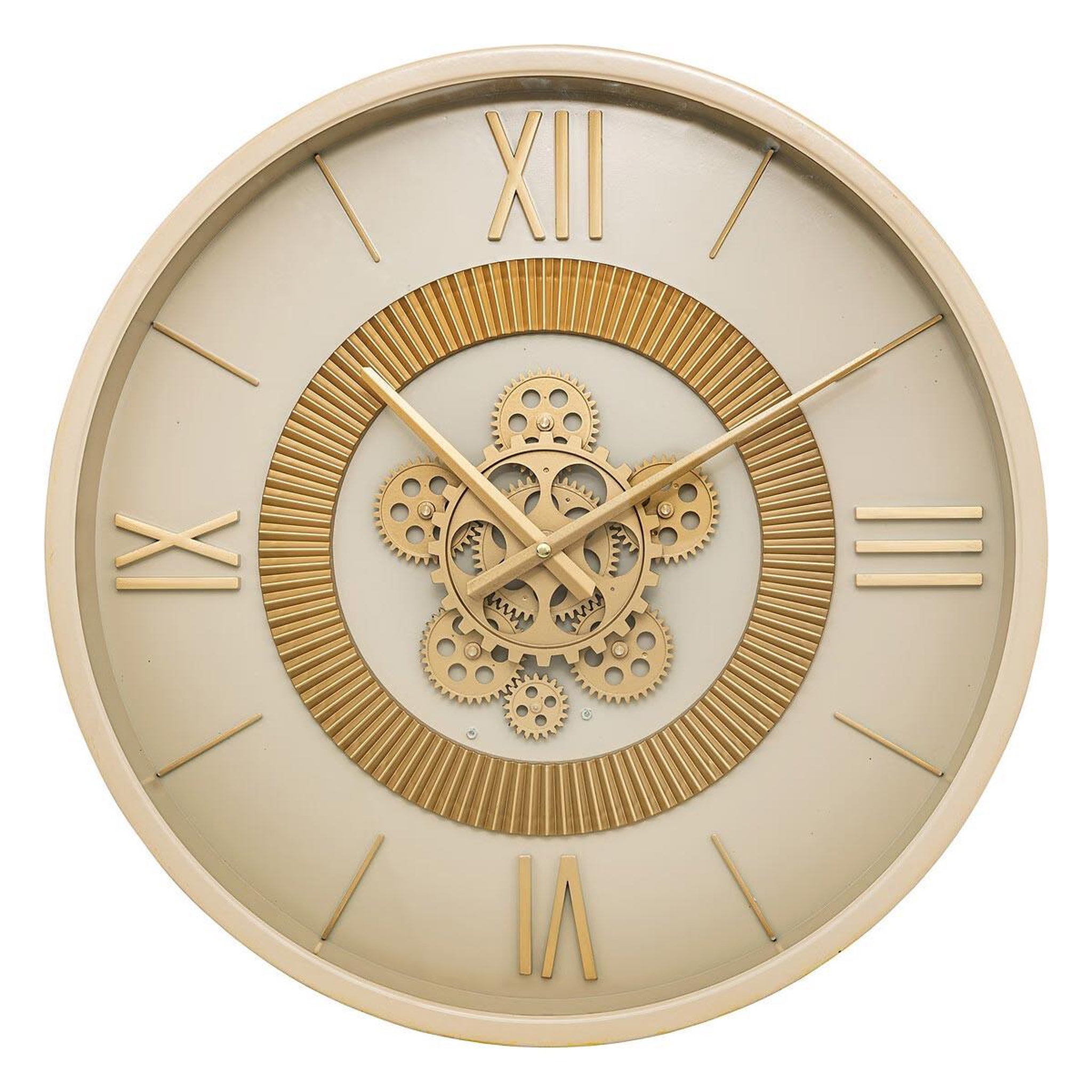 ATMOSPHERA Horloge murale engrenage  guiliana  50cm beige