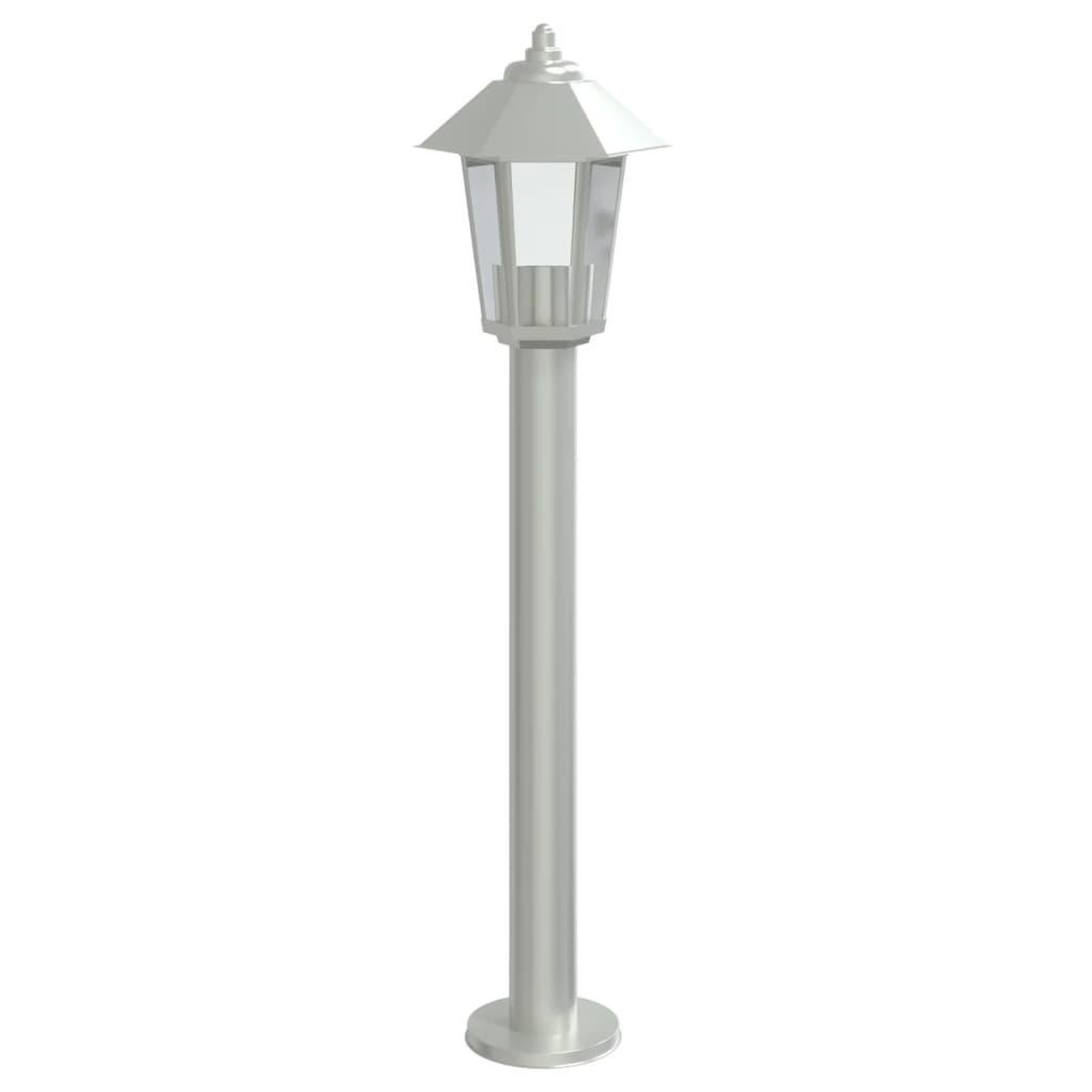 Voir la diapositive 2 : VIDAXL Lampadaire d'exterieur argente 80 cm acier inoxydable