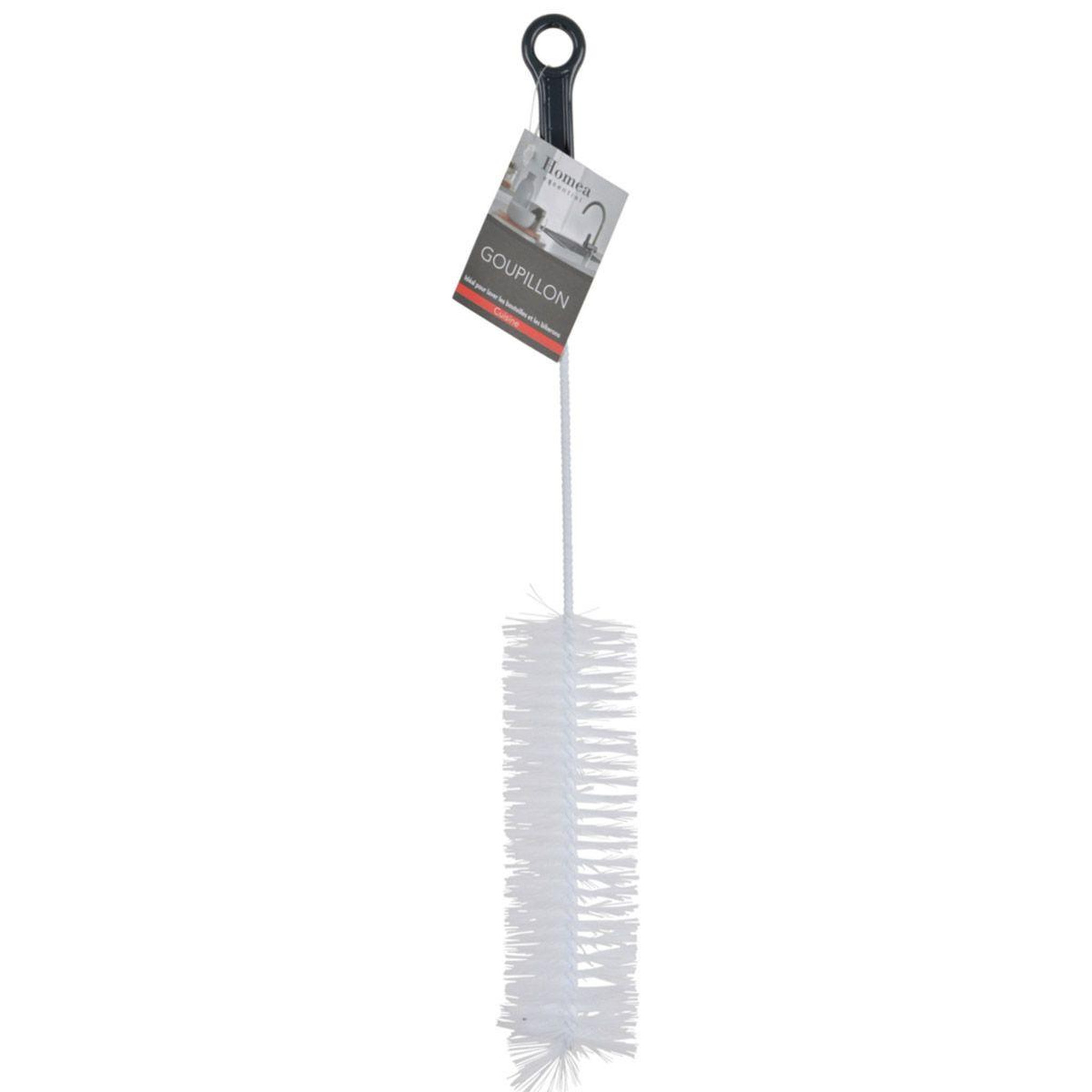 Voir la diapositive 2 : HOMEA Goupillon de nettoyage  nylon  38cm anthracite