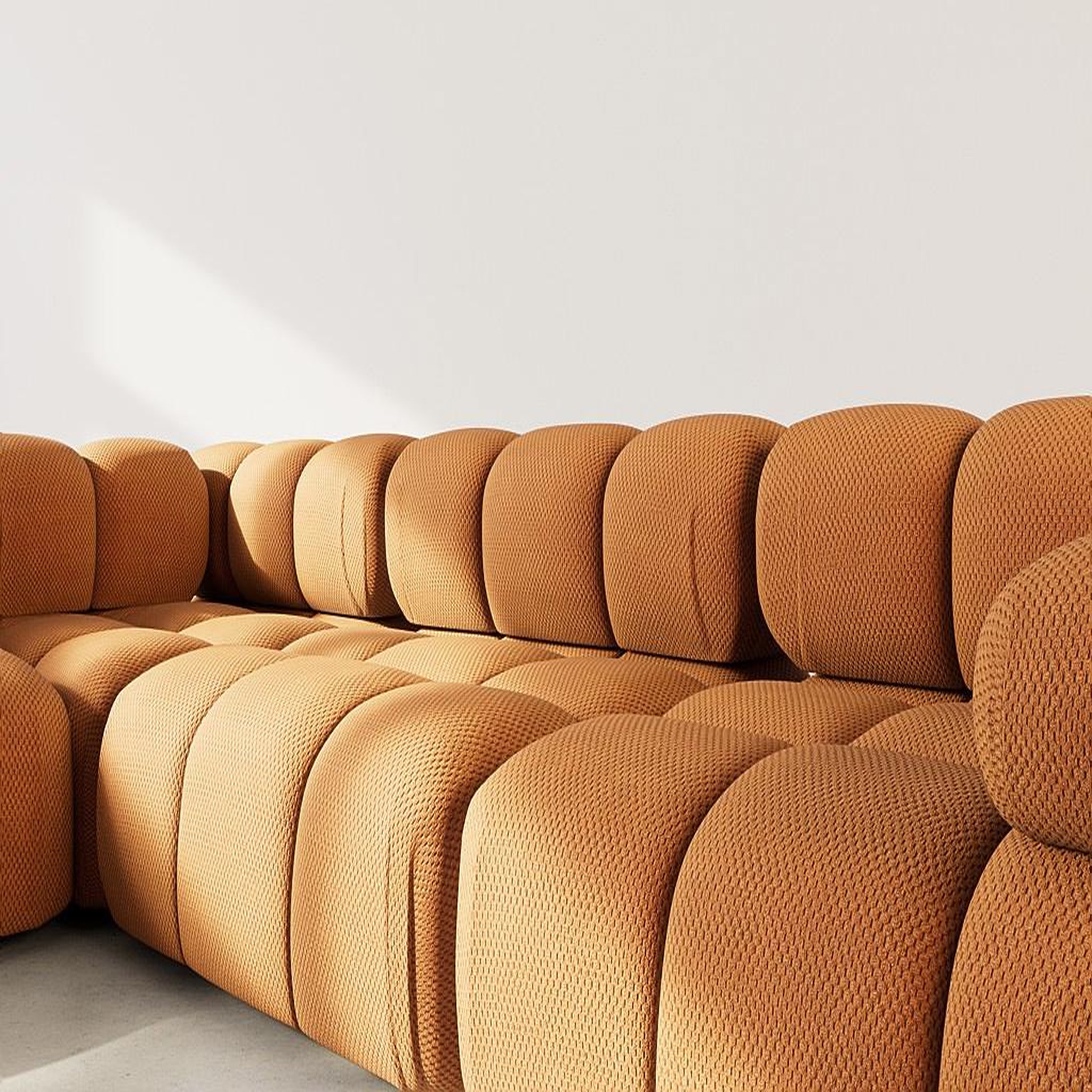 Voir la diapositive 4 : LISA DESIGN Ruby - canapé modulable d'angle gauche 5 places en velours texturé