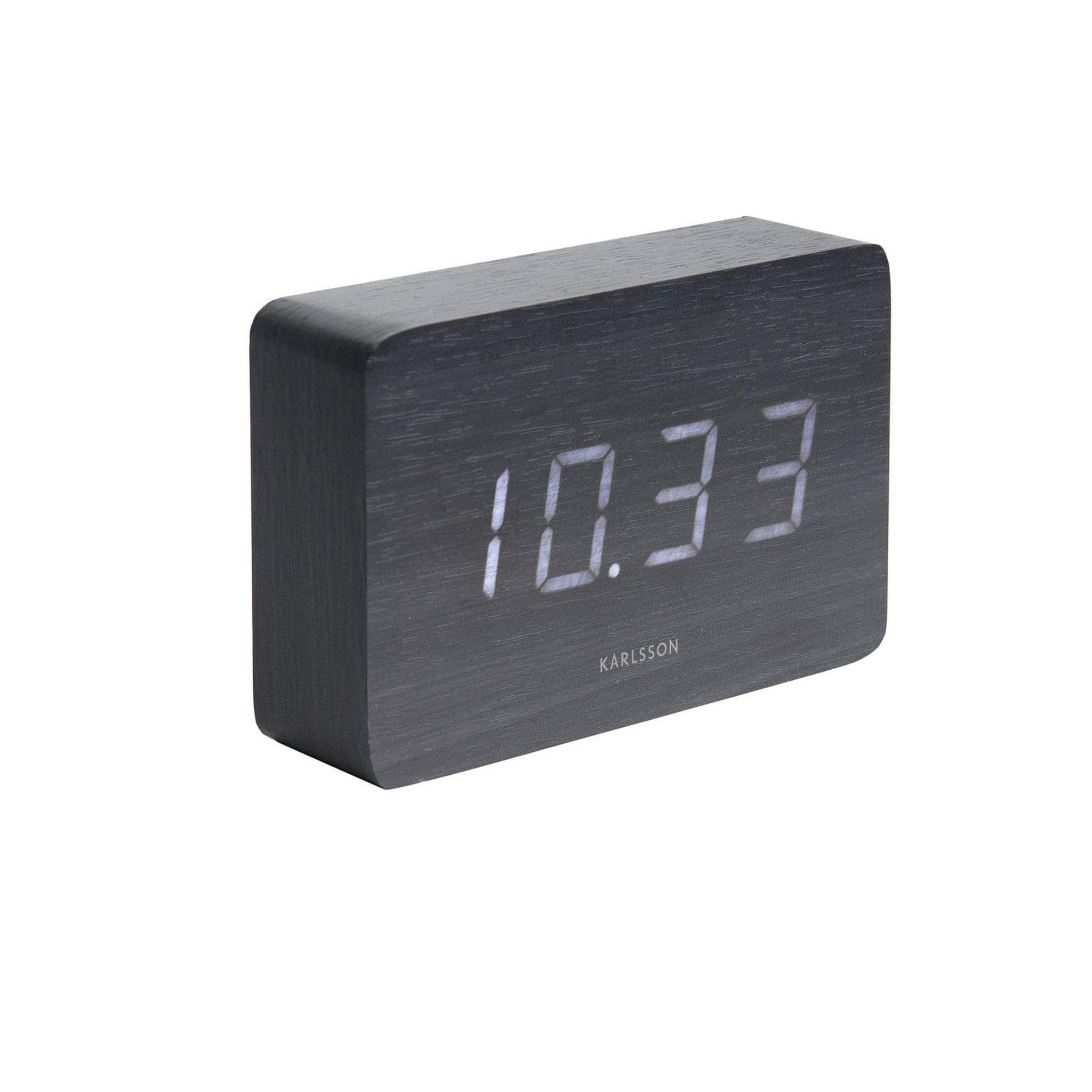 Voir la diapositive 1 : Karlsson Horloge réveil en bois square - h. 10 cm