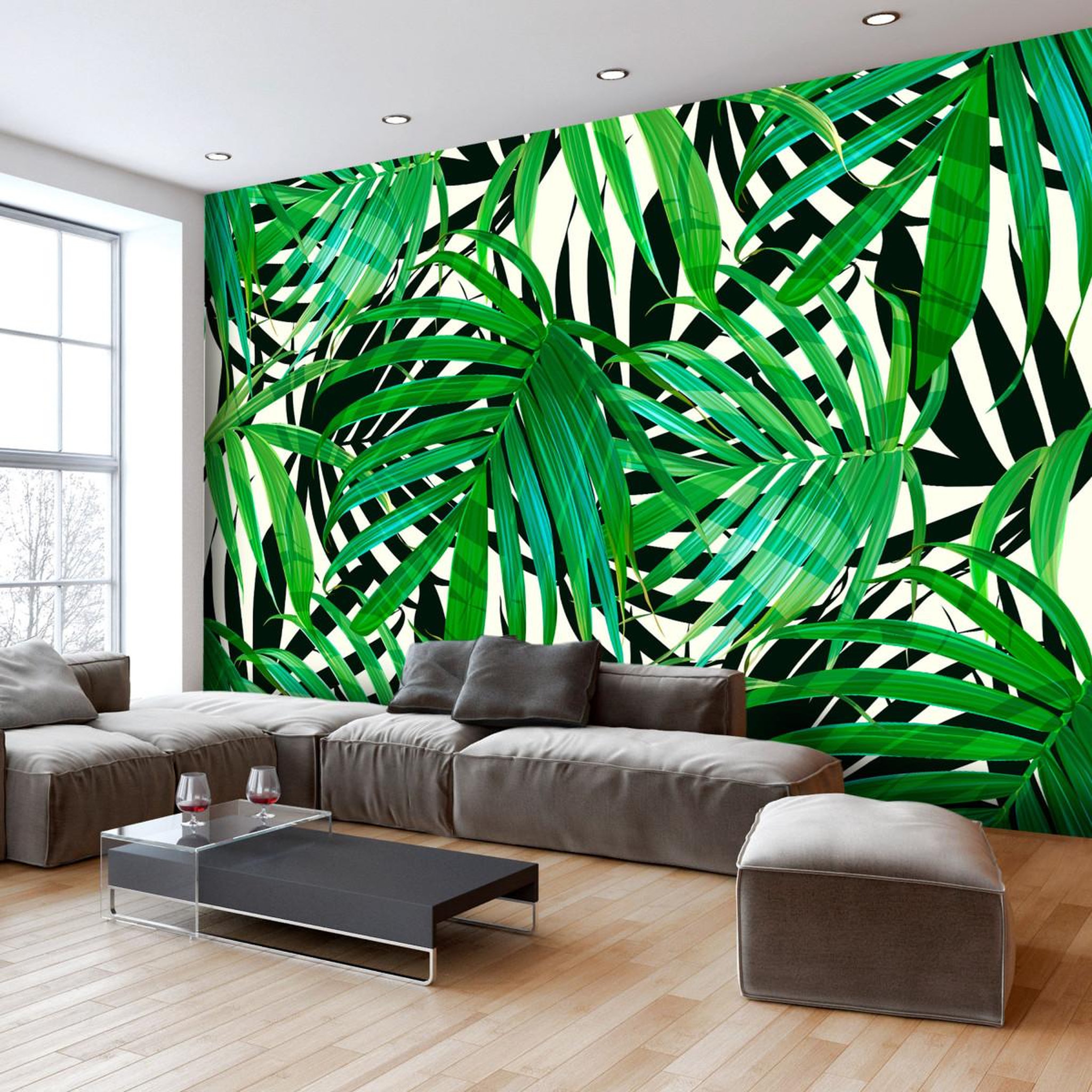 Voir la diapositive 1 : Paris Prix Papier peint  tropical leaves