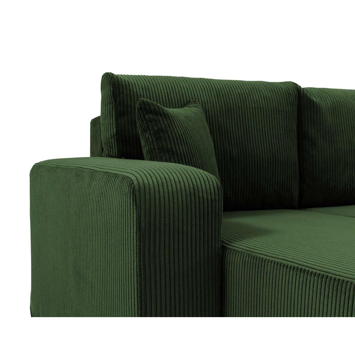 BEST MOBILIER Artemisa - canapé panoramique en u - 7 places - convertible avec coffre - en velours côtelé