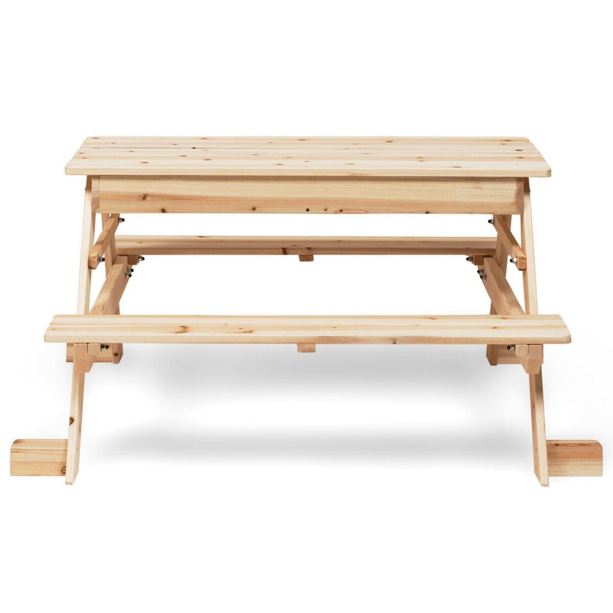ID MARKET Table de pique-nique FOODY bois pour enfants avec bac à sable intégré