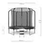 Voir la diapositive 3 : JUMP4FUN Trampoline Semi-Pro Jump4fun 8FT-244cm Noir