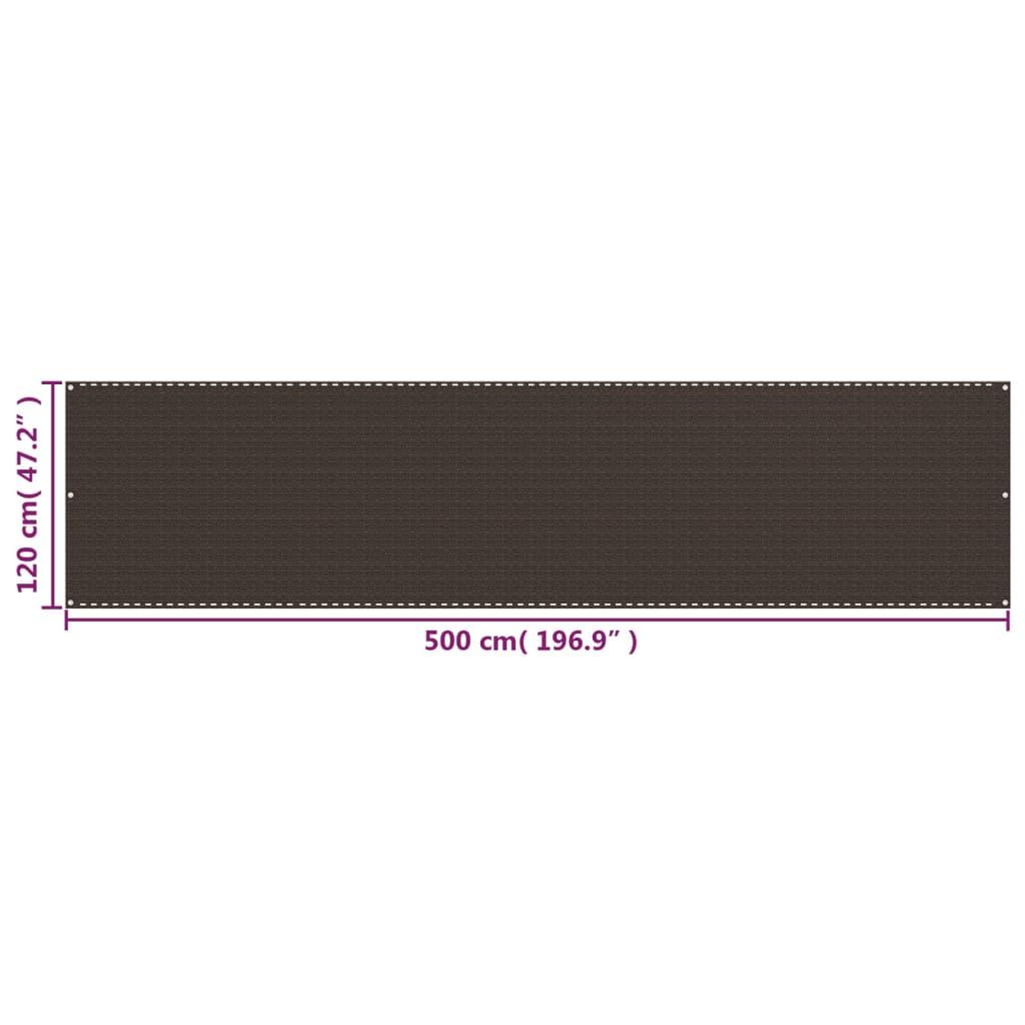 Voir la diapositive 6 : VIDAXL Ecran de balcon marron 120x500 cm pehd