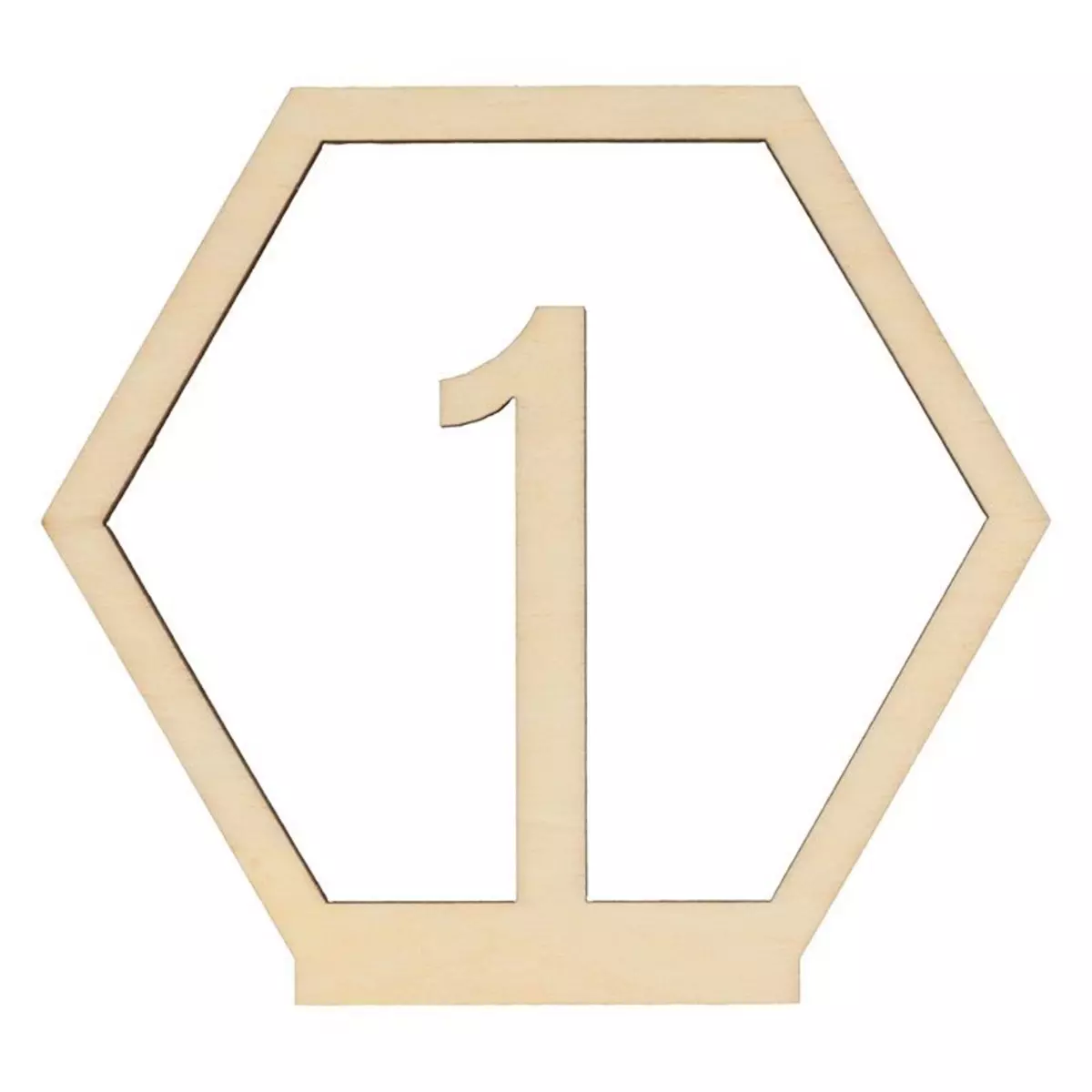 Artemio 15 chiffres en bois hexagonaux pour table de mariage
