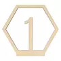 Artemio 15 chiffres en bois hexagonaux pour table de mariage