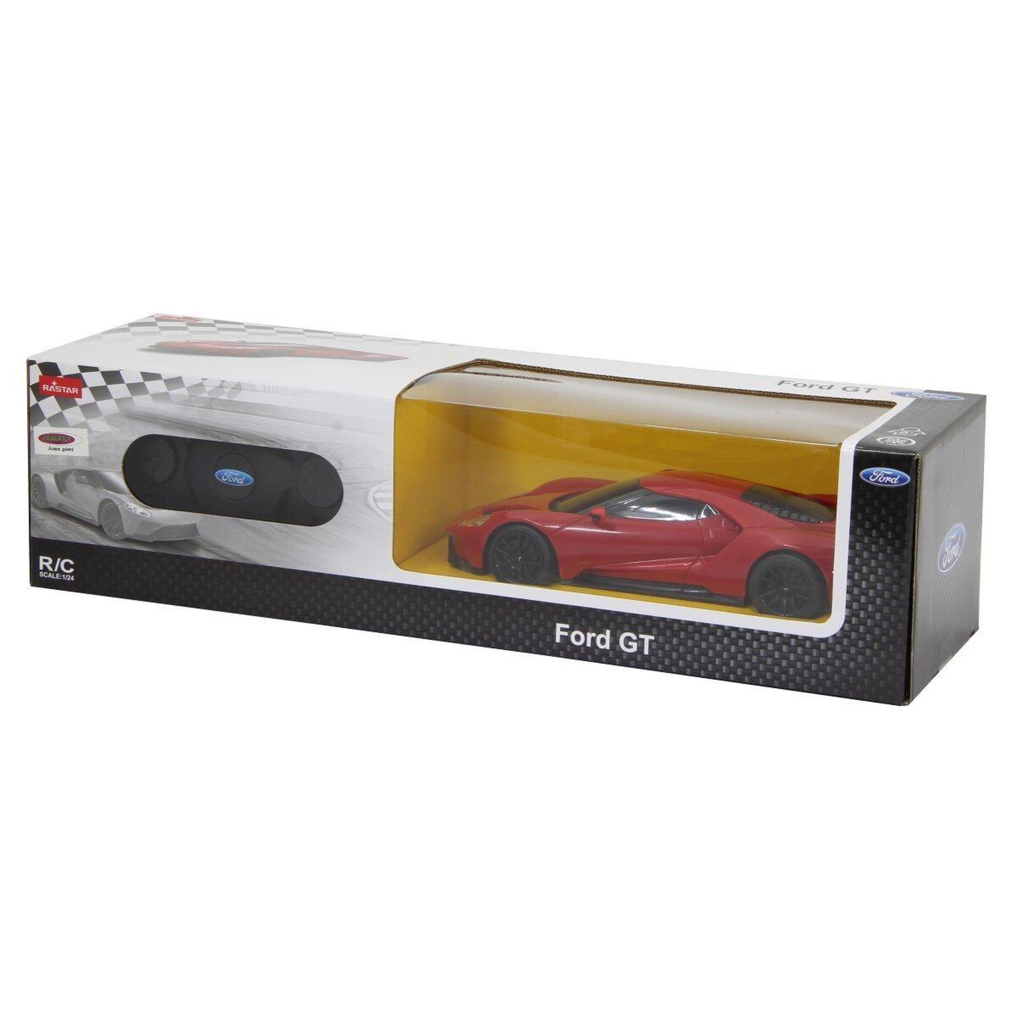 Voir la diapositive 2 : Jamara Voiture télécommandée ford gt 1:24 rouge 2,4ghz