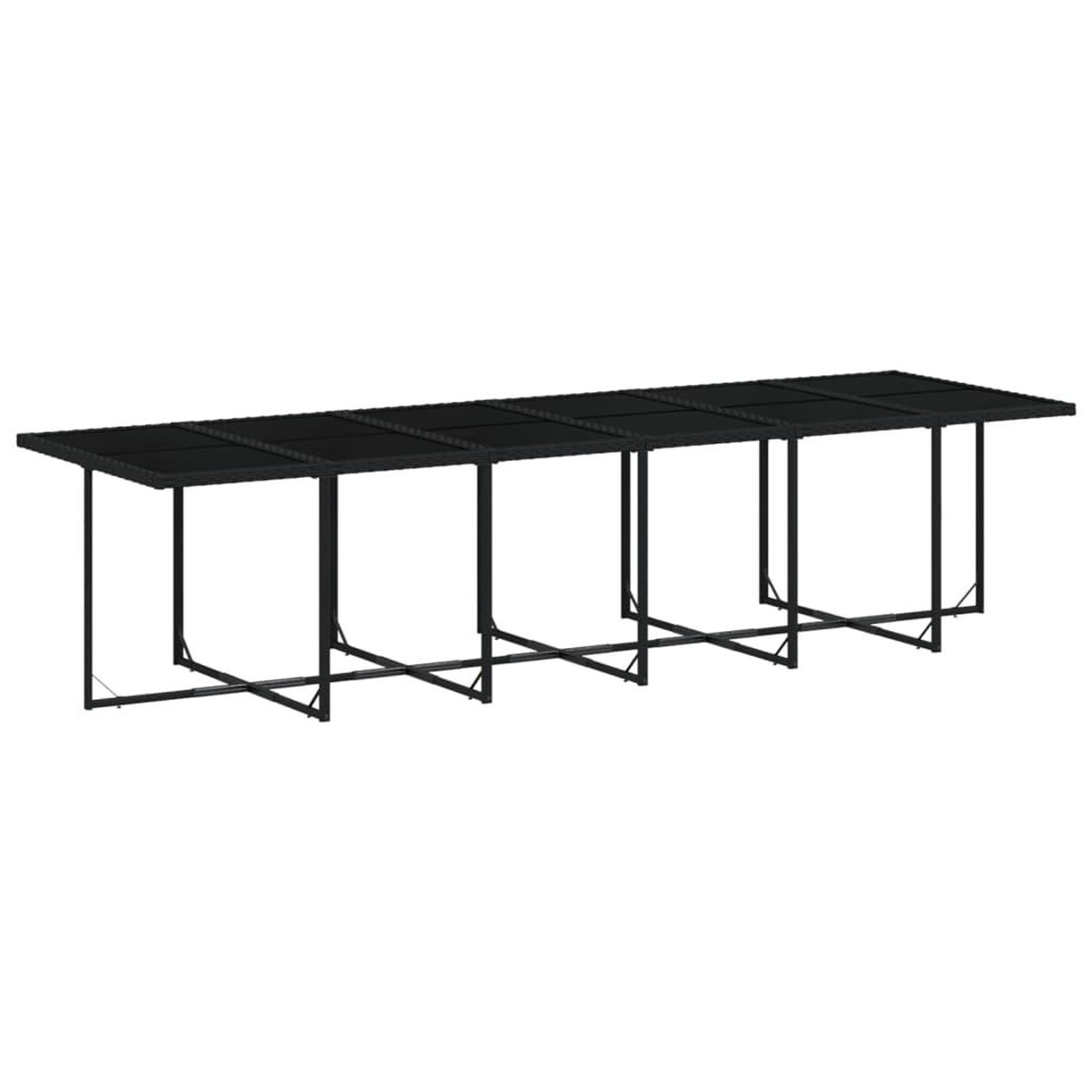 Voir la diapositive 4 : VIDAXL Ensemble a manger de jardin 17 pcs coussins noir resine tressee