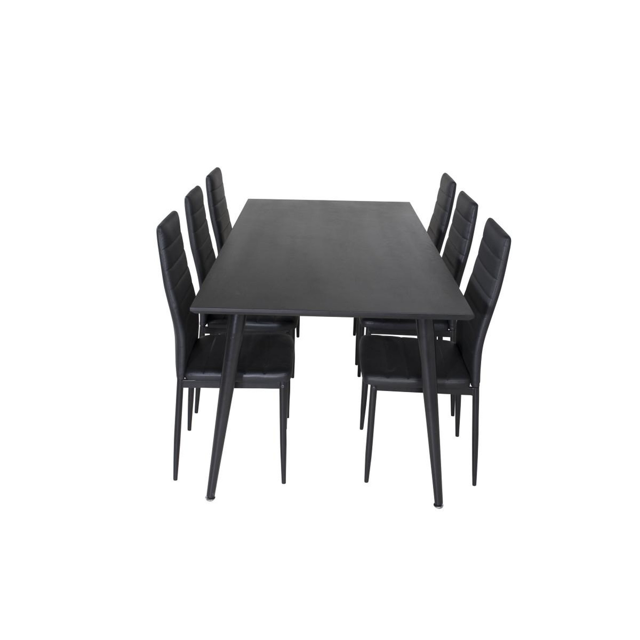 Voir la diapositive 2 : Paris Prix Ensemble table à manger & 6 chaises  dipp & slim  180cm noir