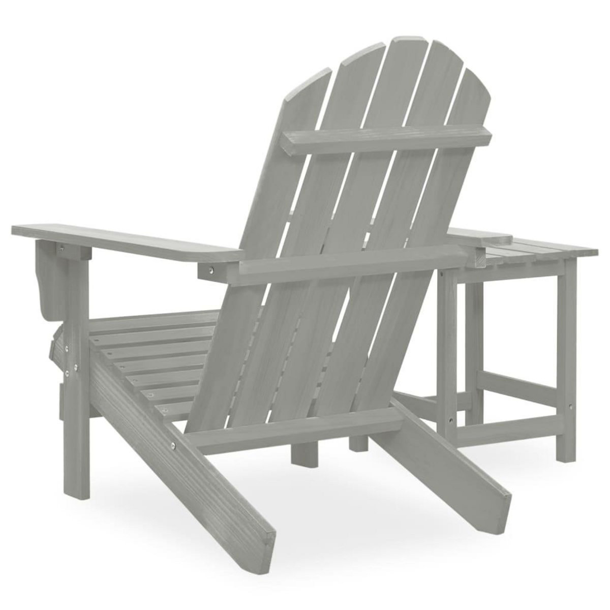 VIDAXL Chaise de jardin Adirondack avec table Bois de sapin Gris