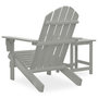 Voir la diapositive 4 : VIDAXL Chaise de jardin Adirondack avec table Bois de sapin Gris