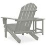 Voir la diapositive 4 : VIDAXL Chaise de jardin Adirondack avec table Bois de sapin Gris