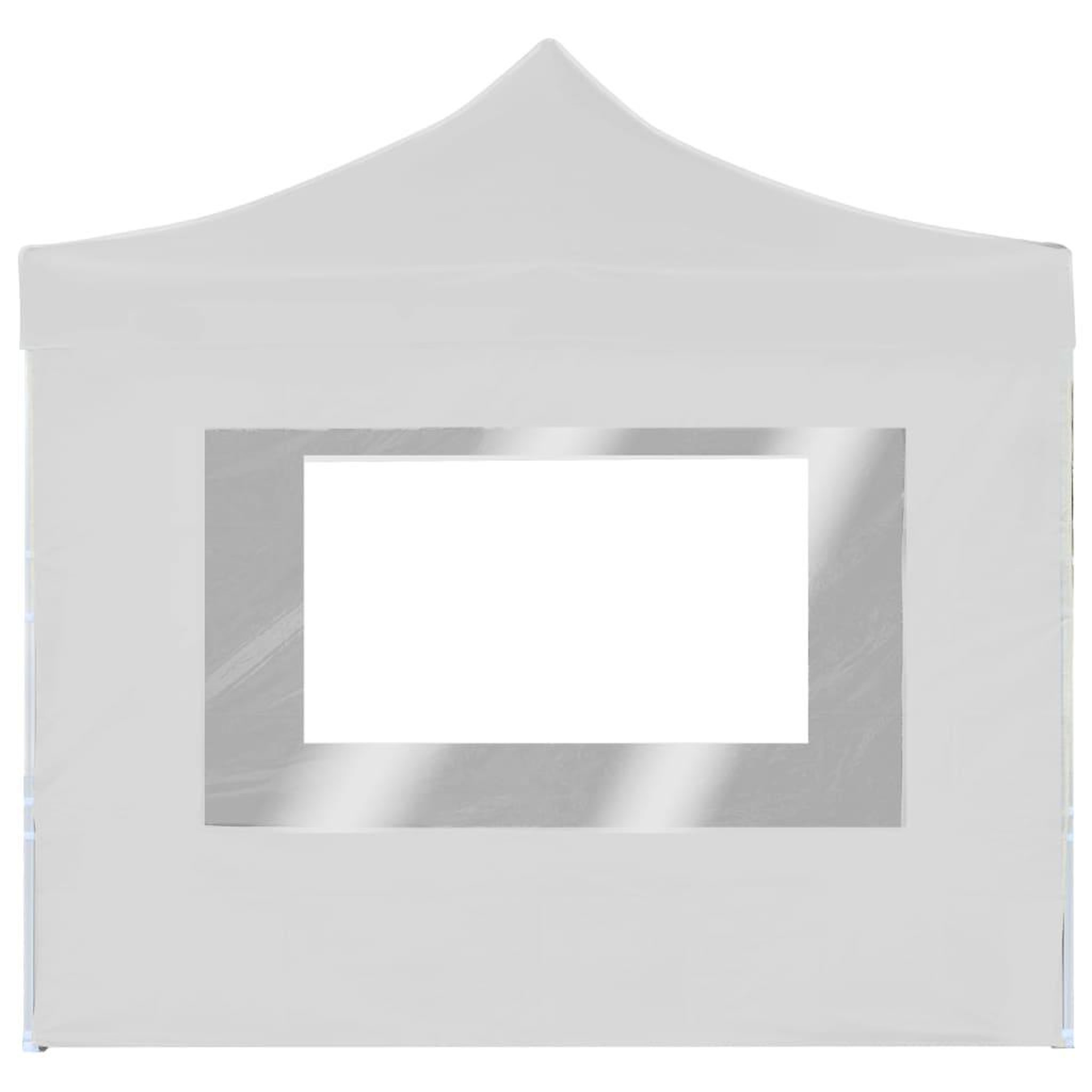 Voir la diapositive 2 : VIDAXL Tente de reception pliable avec parois Aluminium 2x2 m Blanc