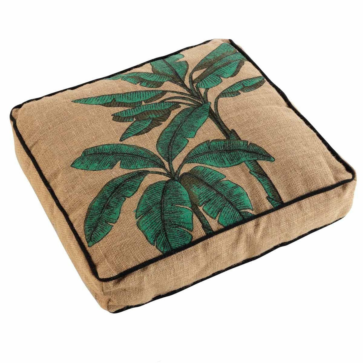 Paris Prix Coussin de Sol Imprimé  Balinesia  40x40cm Naturel