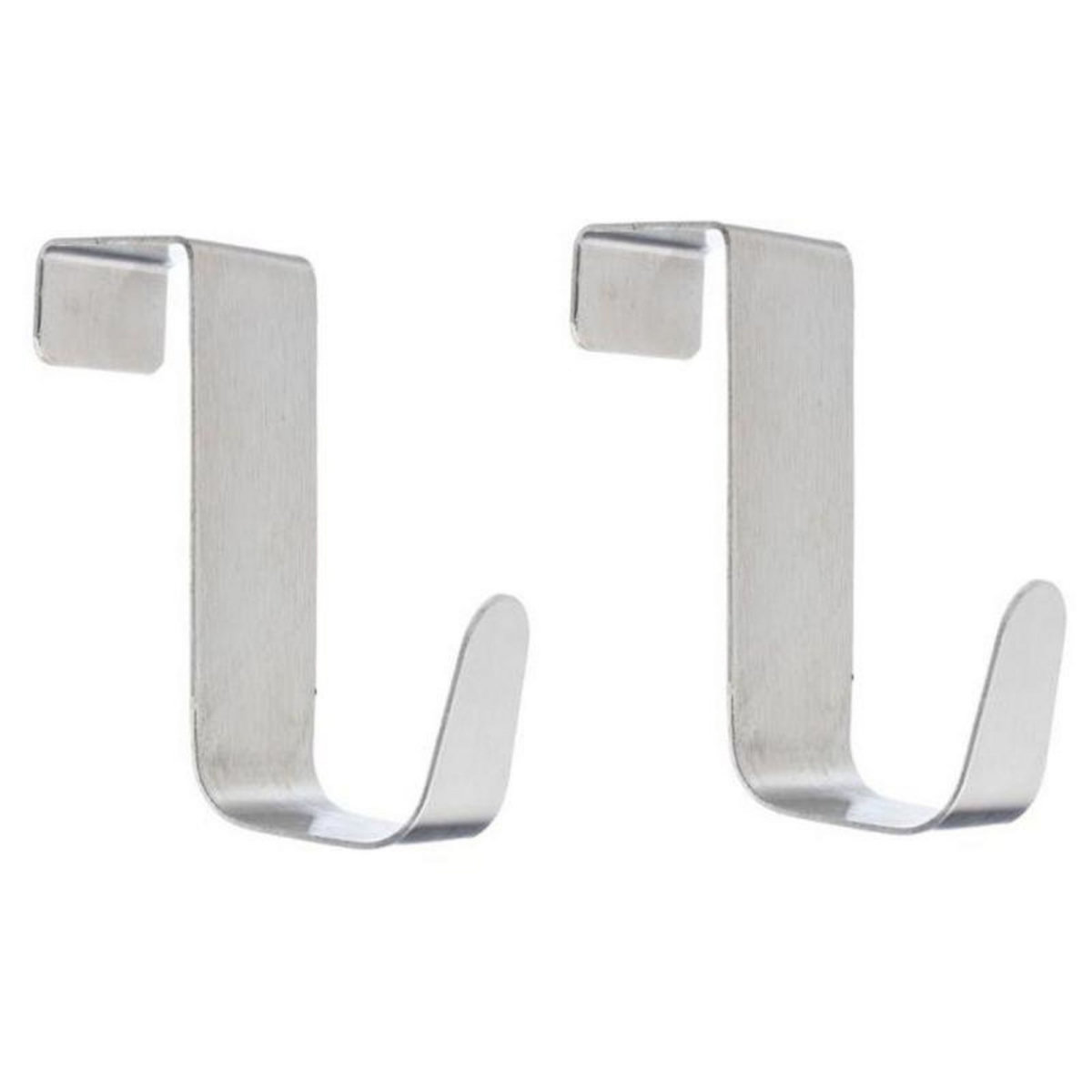  Lot de 2 Patères de Porte en Inox  1 Crochet  7cm Argent