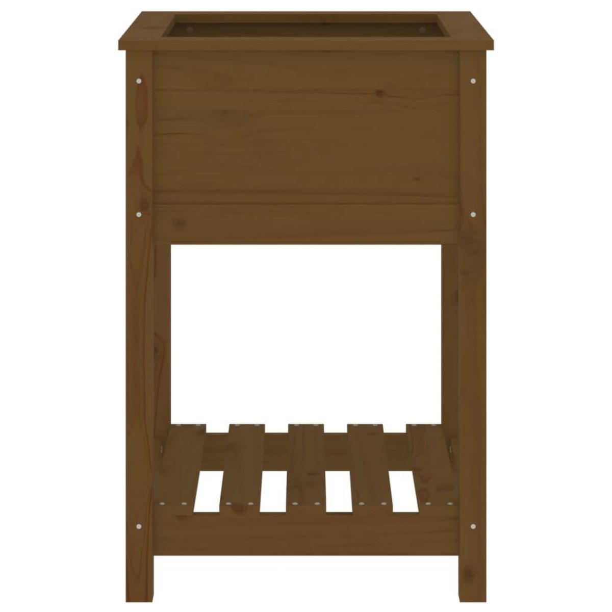 VIDAXL Jardiniere avec etagere Marron miel 54x54x81 cm Bois de pin