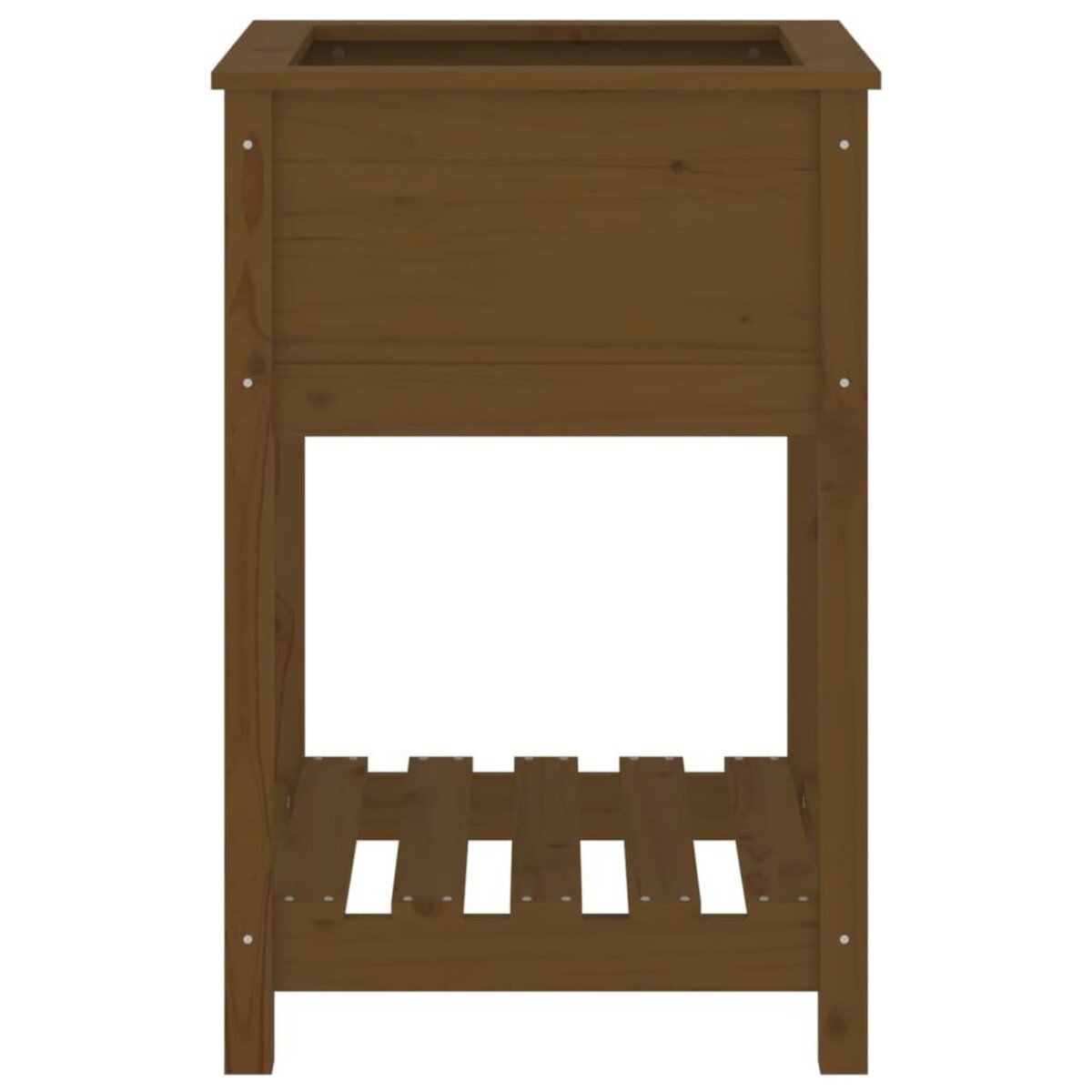 VIDAXL Jardiniere avec etagere Marron miel 54x54x81 cm Bois de pin