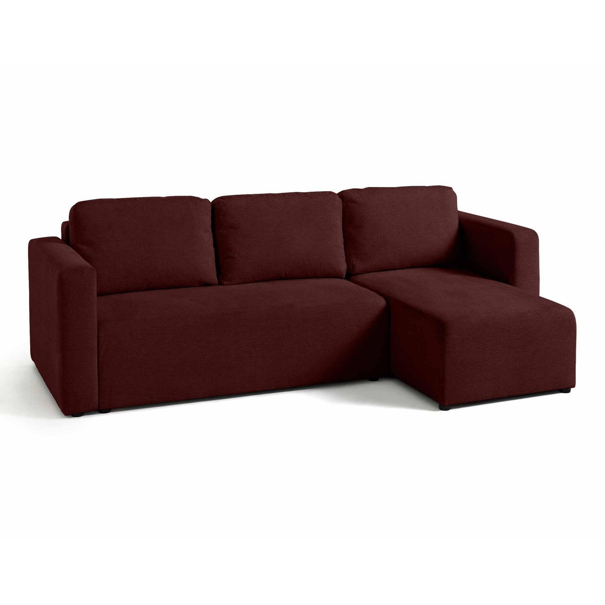 BEST MOBILIER Canopy - canapé d'angle réversible - 4 places - convertible avec coffre - en tissu texturé