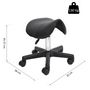 Voir la diapositive 3 : HOMCOM HOMCOM Tabouret de massage tabouret selle ergonomique pivotant 360° hauteur réglable revêtement synthétique noir