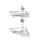 GUY LEVASSEUR Double étagère de douche en ABS chromé